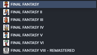 ffのSteam上のリスト